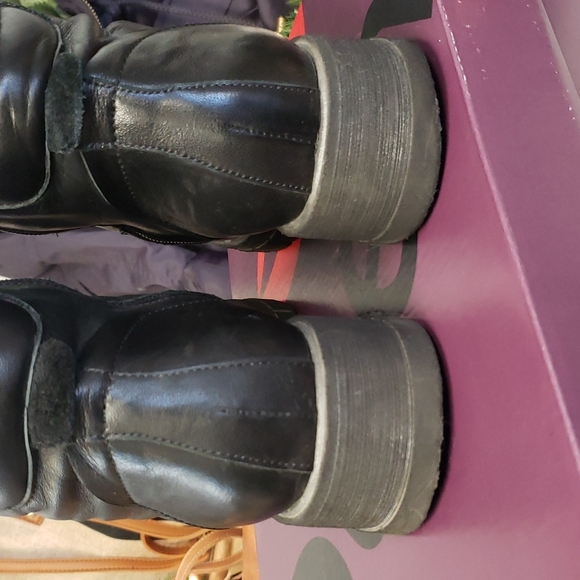 Bueno Rage Black Combat Boots, Genuine Leather, Size 39 - Picture 5 of 8